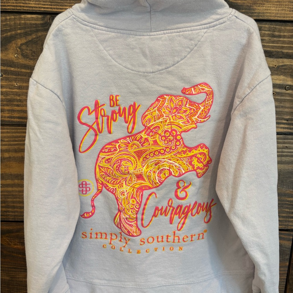 Simply Southern Gray Top with Orange Logo